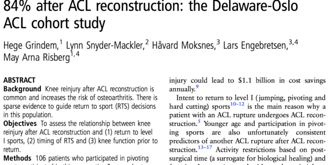 When to Return to Play After an ACL Injury